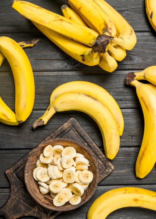 Whole bananas and banana slices
